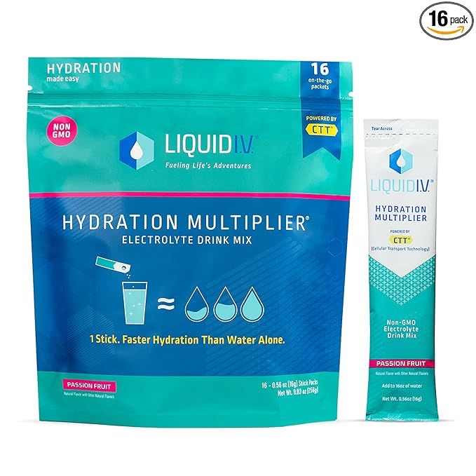 Liquid I.V. Hydration Multiplier - Passion Fruit - Hydration Powder Packets | Electrolyte Drink M... | Amazon (US)