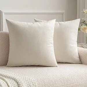 MIULEE Pack of 2 Velvet Pillow Covers Decorative Square Pillowcase Soft Solid Christmas Cushion C... | Amazon (US)