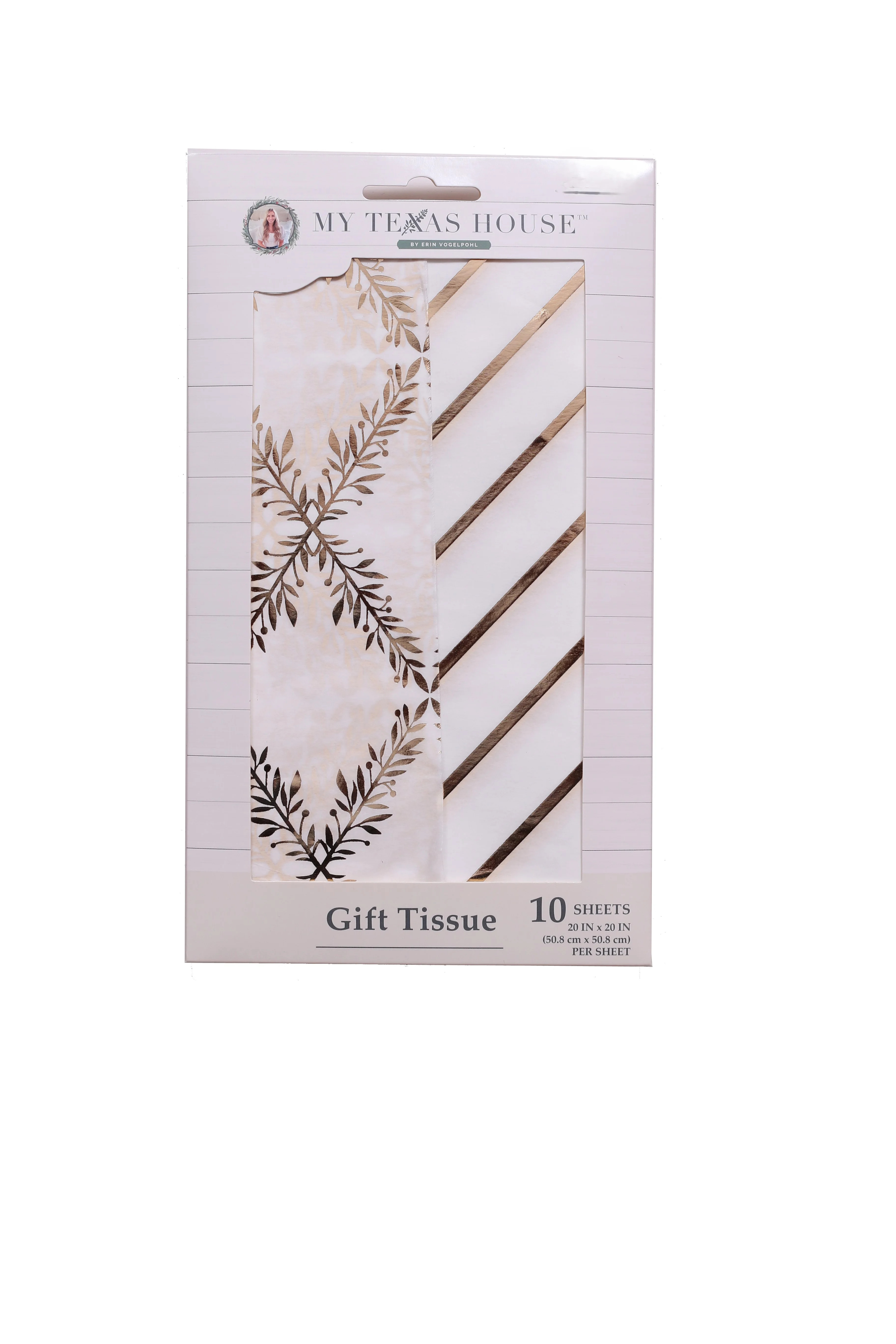 Red, Gold, and White Foil Gift Tissue Paper, 10 Sheets, by My Texas House | Walmart (US)