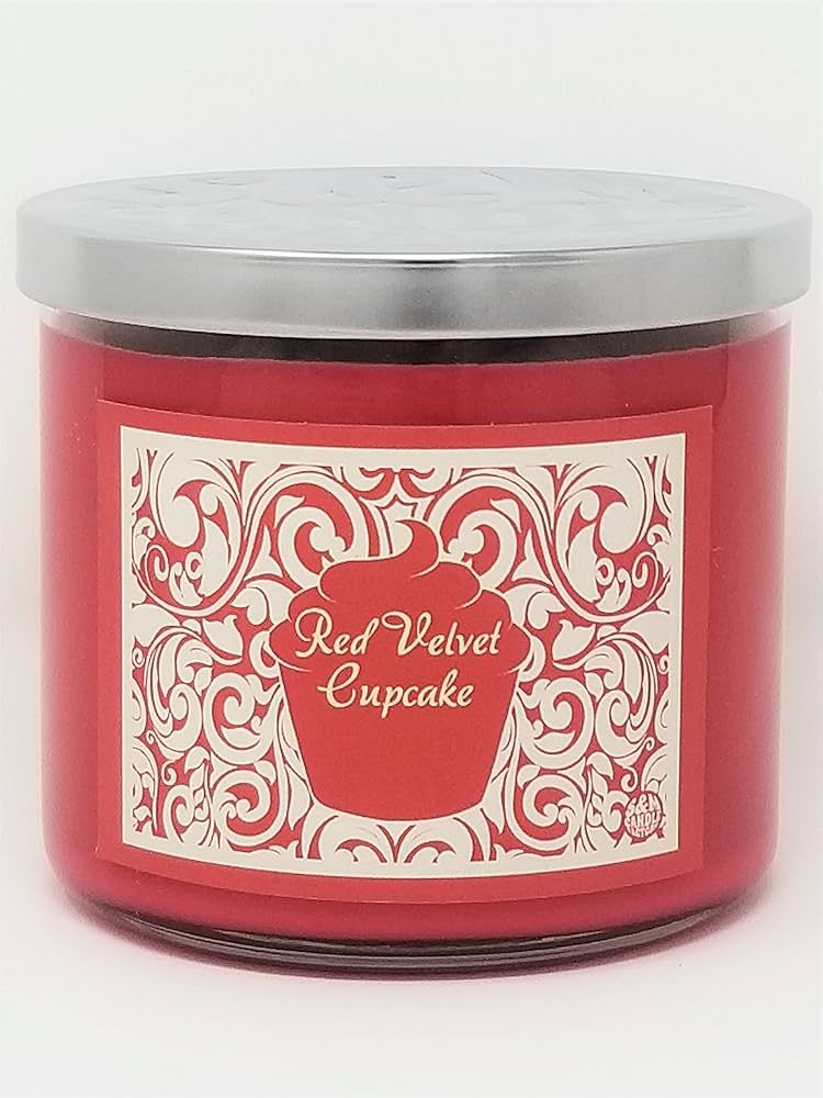 Red Velvet Cupcake Candle ~ by S&M Candle Factory ~ 3 Wick Natural Scented Soy Wax 14.5 oz Candle... | Amazon (US)