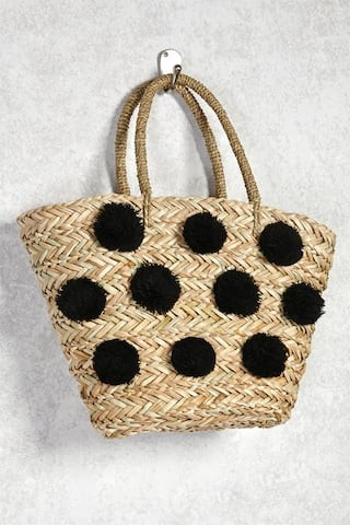 Pom Pom Straw Beach Tote | Forever 21 (US)