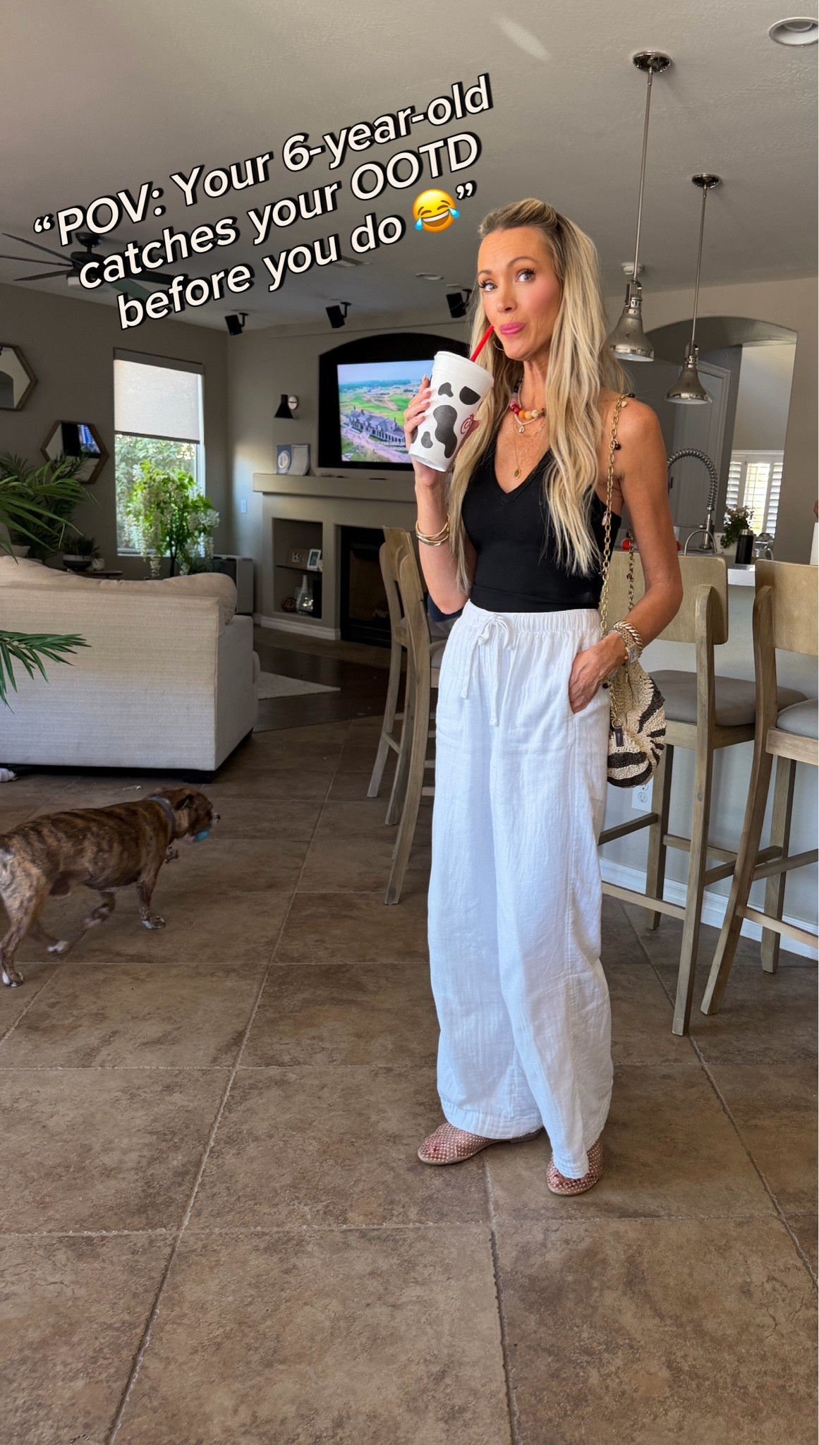 My OOTD! Thanks to my 6 year old 😂🫣 i love this tank! I have it in white too! The price is so good! My pants are low in stock but I linked very similar ones too!

#LTKdayinmylife #LTKmomlife #LTKootd