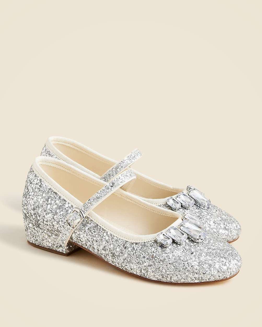 Girls' glitter-heel Mary Jane shoes | J. Crew US