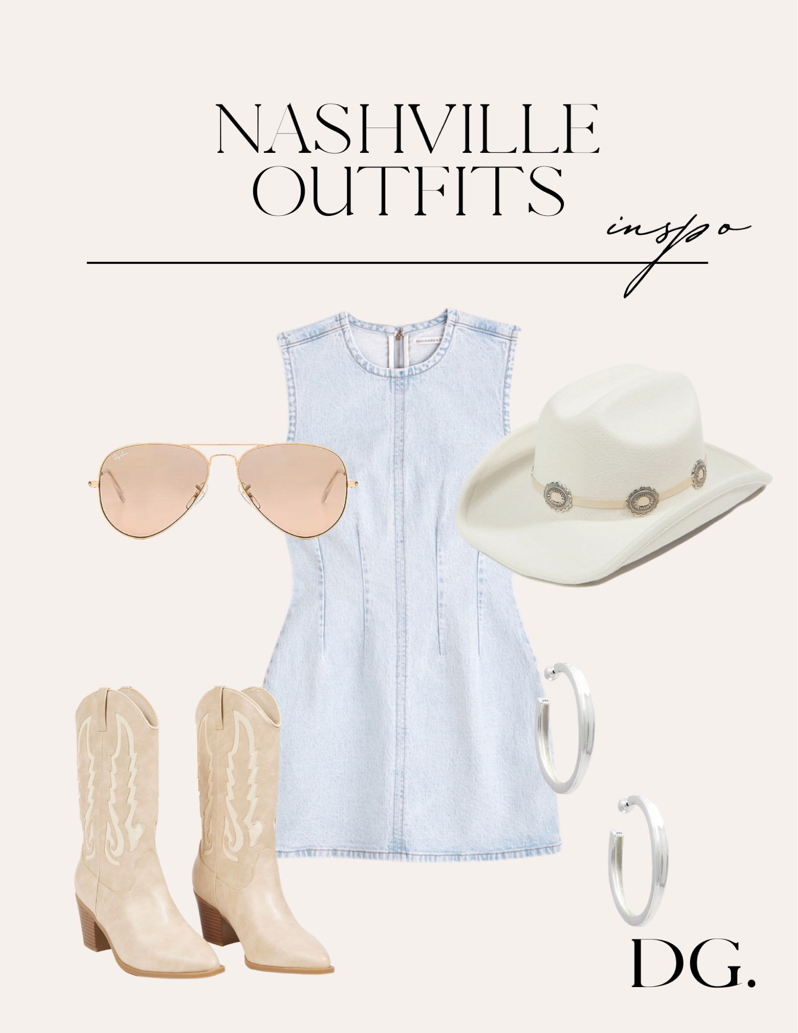Nashville outfits , country concert , cowboy hat , sunglasses , spring styles , denim , spring outfit 

#LTKstyletip #LTKFestival #LTKFind