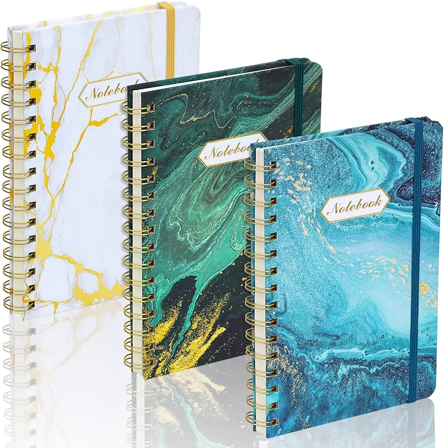 EOOUT 3 Pack Aesthetic Spiral Notebooks, Journals for Women, Hardcover College Ruled Notebook, 6 ... | Amazon (US)