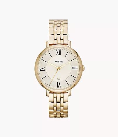 Jacqueline Gold-Tone Stainless Steel Watch | Fossil (US)