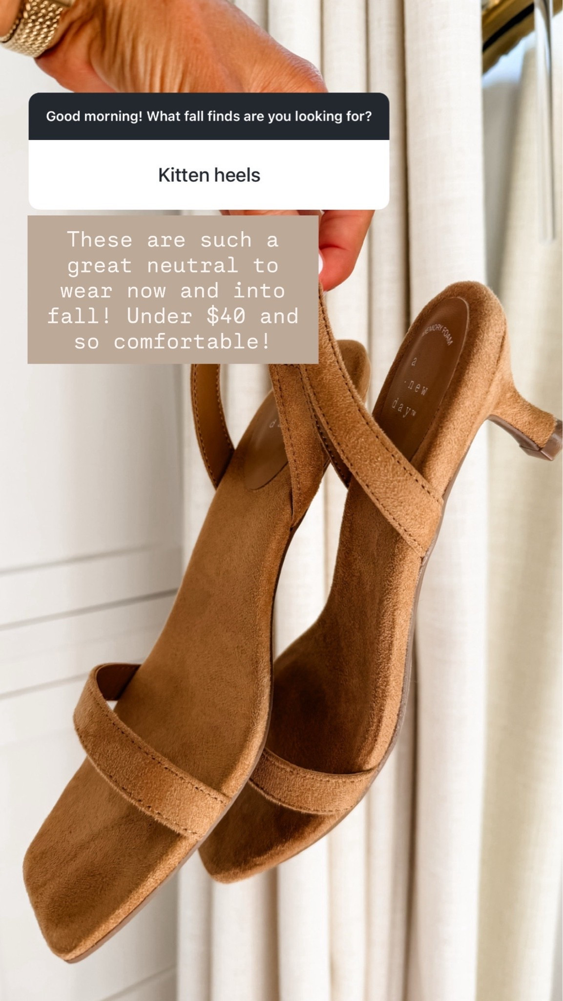 The cutest kitten heels for fall 😍 can’t beat the price point!

Loverly Grey, Target find, Target fashion, suede kitten heels