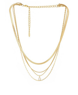ETTIKA Multi-Chain Layered Gold Plated Necklace - Macy's | Macy's