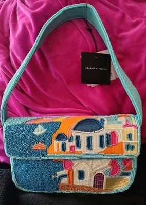 America And Beyond Beaded Bag Santorini Greece NWT | eBay | eBay US