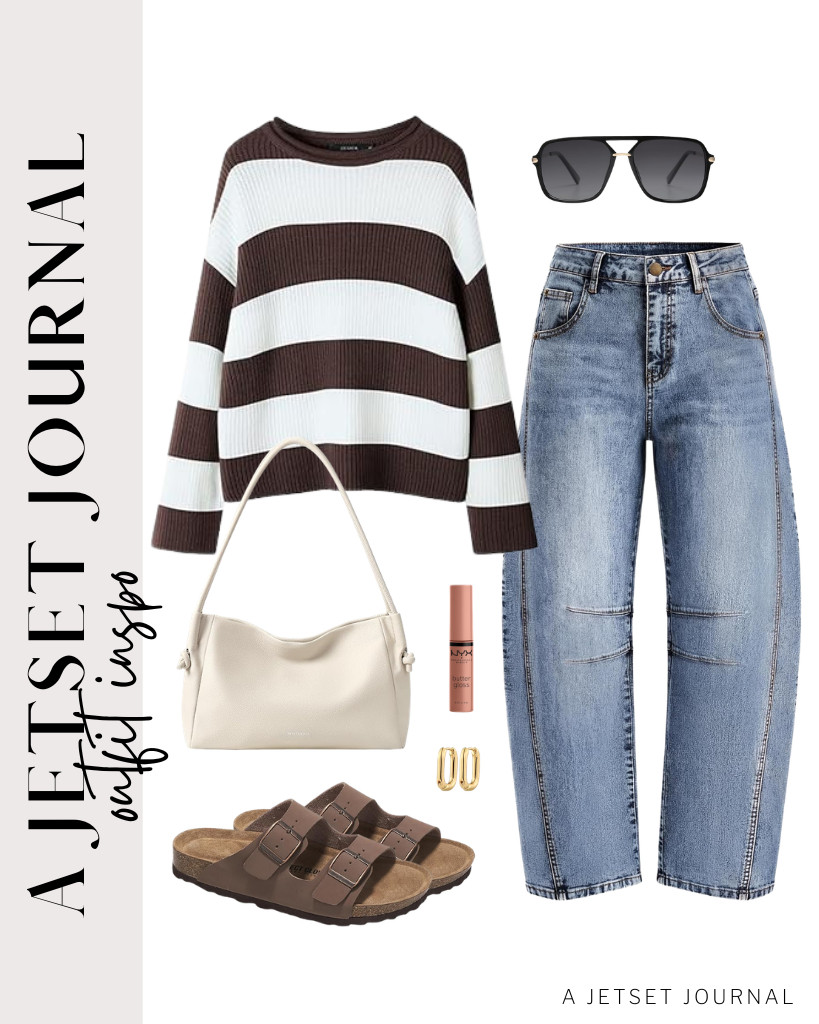 I love this combo of a knitted pullover sweater and barrel jeans, which keeps you moving comfortably while running errands. A Bostanten shoulder bag pairs well with this look, as do Project Cloud’s leather flat sandals. Don’t forget your chunky hoop earrings and SOJOS sunnies!

#LTKSeasonal #LTKSaleAlert #LTKTravel 

 