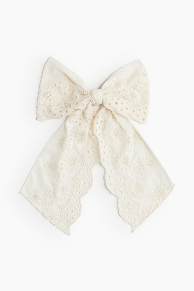 Embroidered Bow Hair Clip | H&M (US + CA)