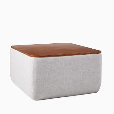 Upholstered Square Storage Ottoman | West Elm | West Elm (US)