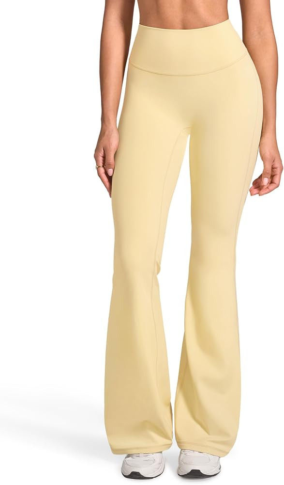 INGIA Womens High Waist No Front Seam Scrunch Butt Flare Leggings Workouts 31 Inches V-Back Bootc... | Amazon (US)