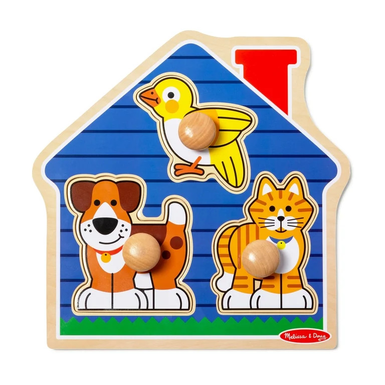 Melissa & Doug Pets Jumbo Knob Wooden Puzzle - Walmart.com | Walmart (US)