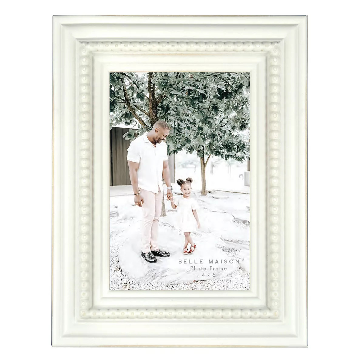 Belle Maison White Beaded Table Top Frame | Kohl's