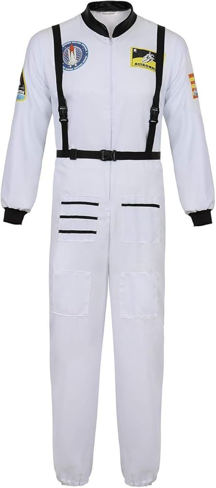 CZIFFRA Astronaut Costume for Mens Flight Suit Space Explorer Jumpsuit Adults Astronaut Cosplay C... | Amazon (US)