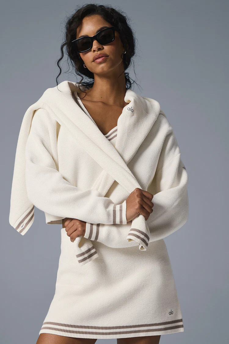 Tennis Club Sweater Knit V-Neck Pullover | Alo Yoga