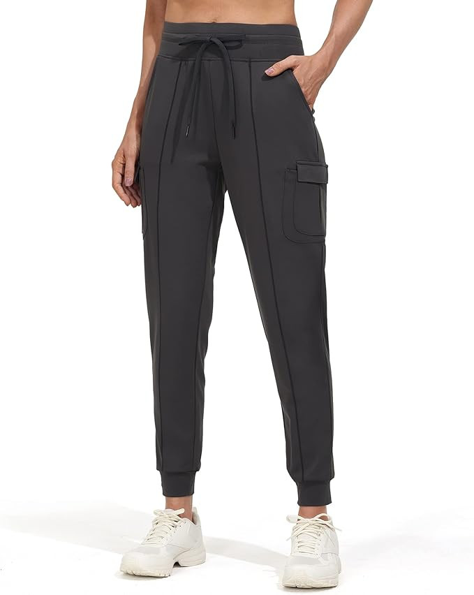 VILIGO Womens Cargo Joggers High Waisted Basic Casual Tapered Sweatpants Pants with Pockets | Amazon (US)