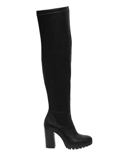 100MM WANT STRETCH FAUX LEATHER BOOTS | Luisaviaroma