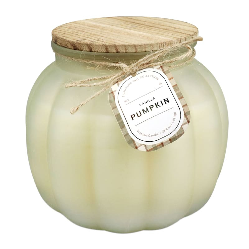 Vanilla Pumpkin Scented Pumpkin Jar Candle, 35.8oz | At Home