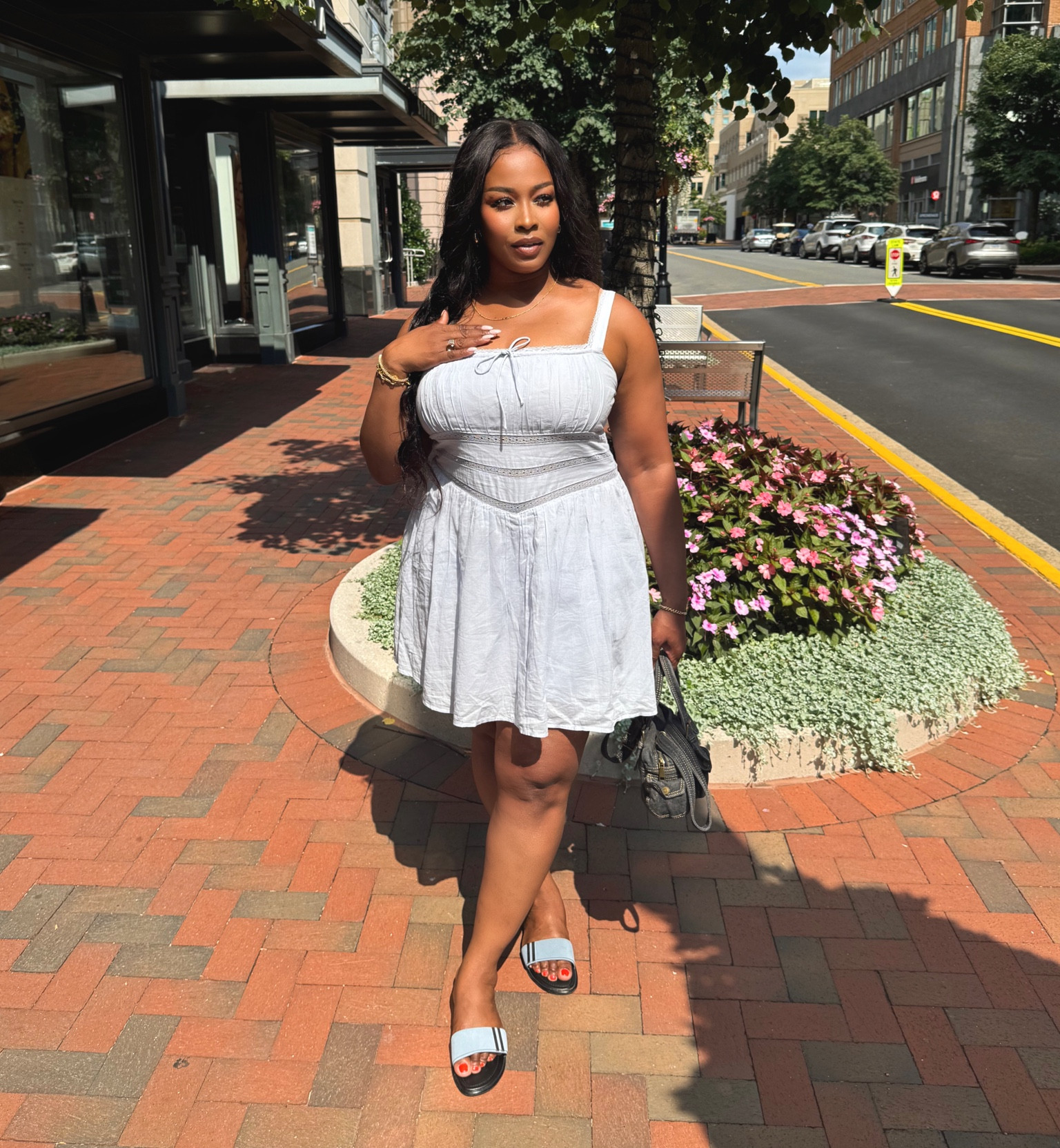 Perfect summer dress for a warm weather, vacation, or holiday. 
Full cotton outfit that will keep you cool. This looks like a dress but is actually a romper. 

Wear in hot weather or layer up for back to school. 

Comes in a sizes.
This is a size xl and fits a bit wide. 

#LTKBacktoSchool #LTKStyleTip #LTKMidsize