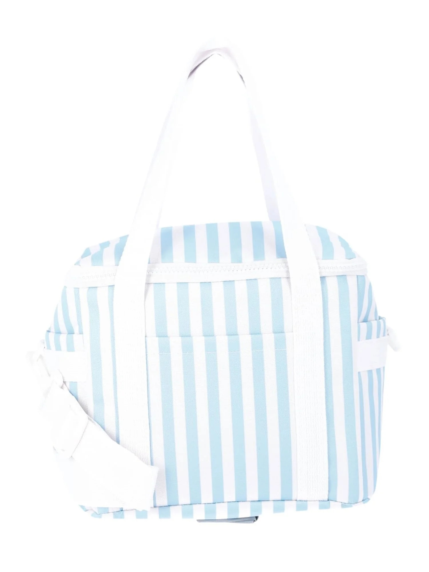 No Boundaries Beach Mini Cooler Tote Bag, Blue Stripe, Women's | Walmart (US)