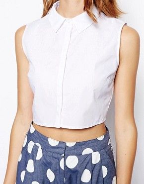 ASOS Sleeveless Crop Shirt | ASOS US