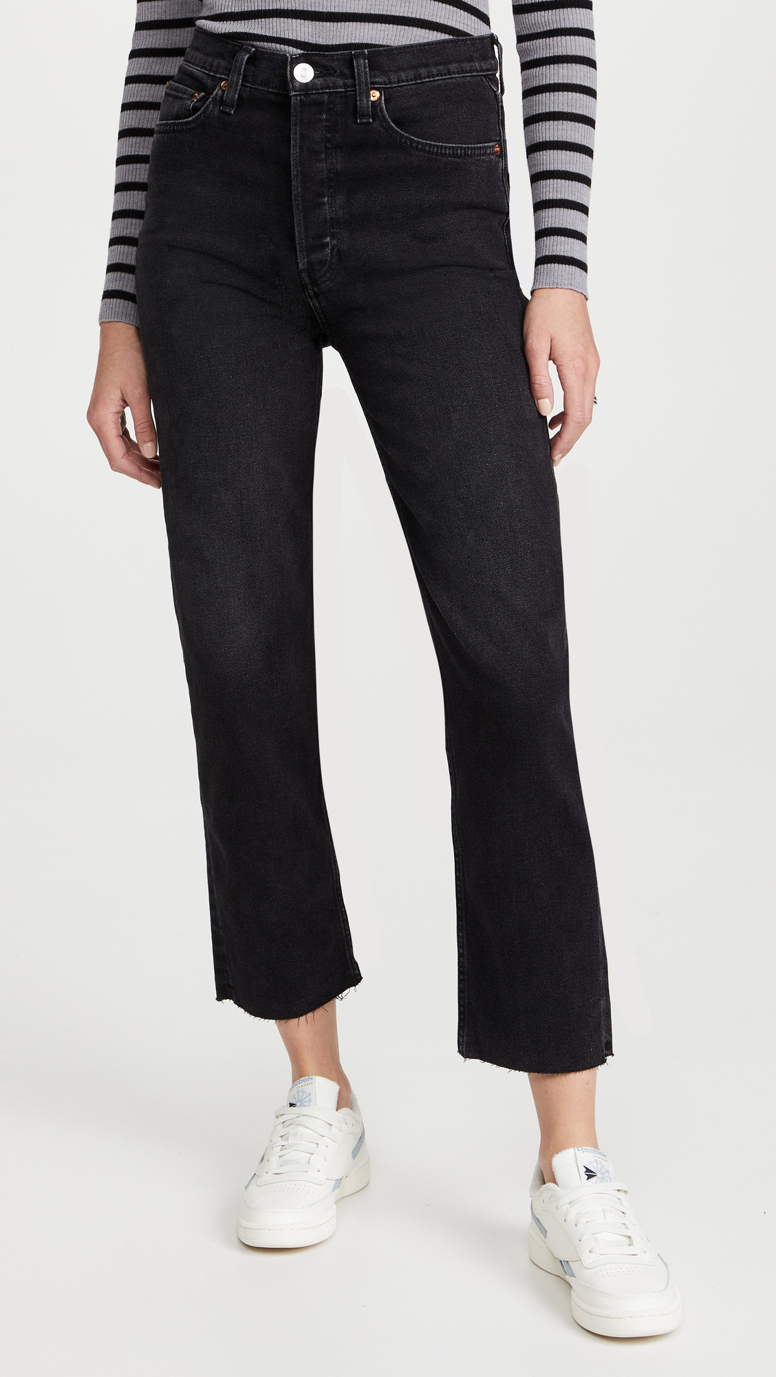 RE/DONE 70s Stove Pipe Washed Noir 32 | Shopbop