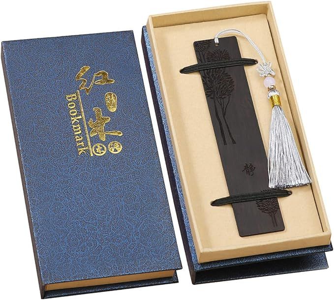 Toirxarn Handmade Wooden Bookmark Gift Box Set, Wooden Bookmark With Beautiful Tassels， Is A Un... | Amazon (US)