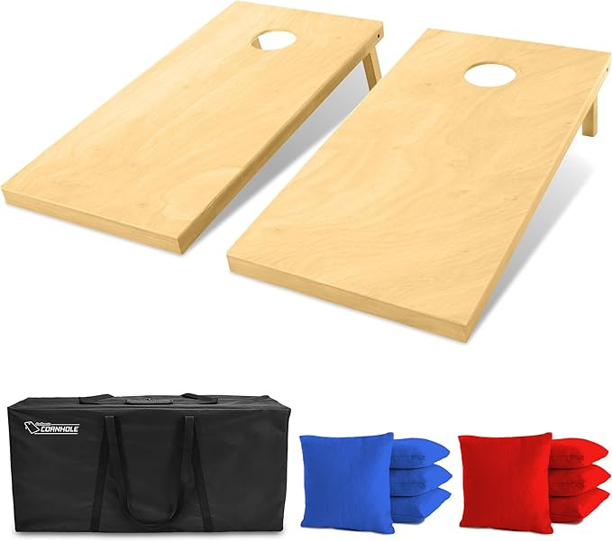 GoSports Solid Wood Premium Cornhole Sets - Choose 4 x 2 ft or 3 x 2 ft - Game Boards Include Set... | Amazon (US)