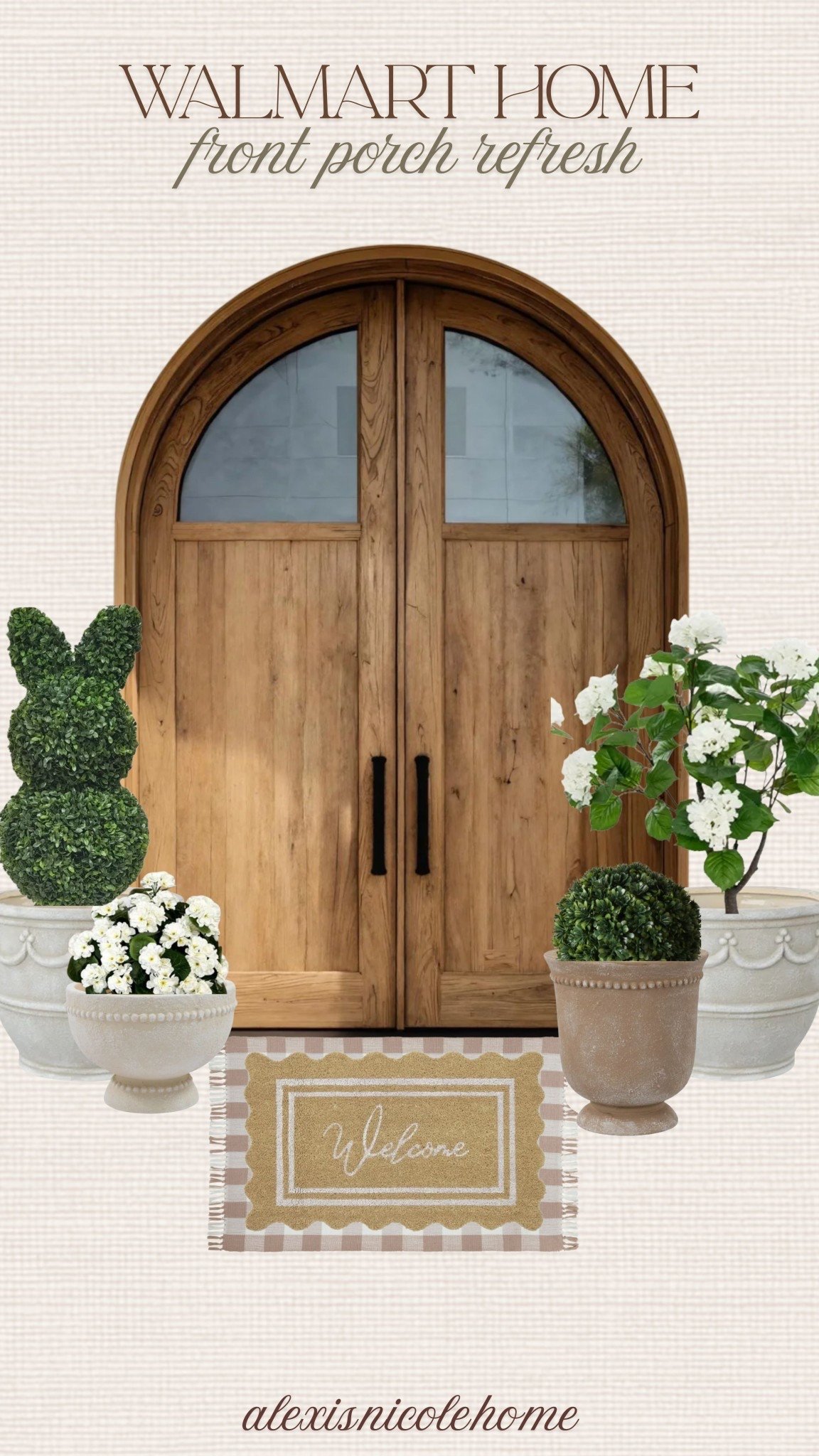Front porch refresh all from Walmart 😍✨ the mat & the new planters!! 

#LTKSeasonal #LTKFindsUnder50 #LTKHome