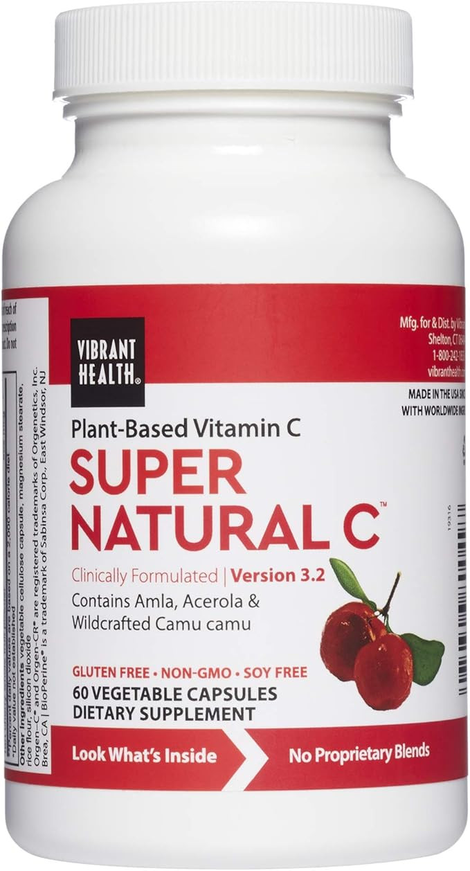 Vibrant Health, Super Natural C, Vegetarian Immune Support, 60 Capsules | Amazon (US)
