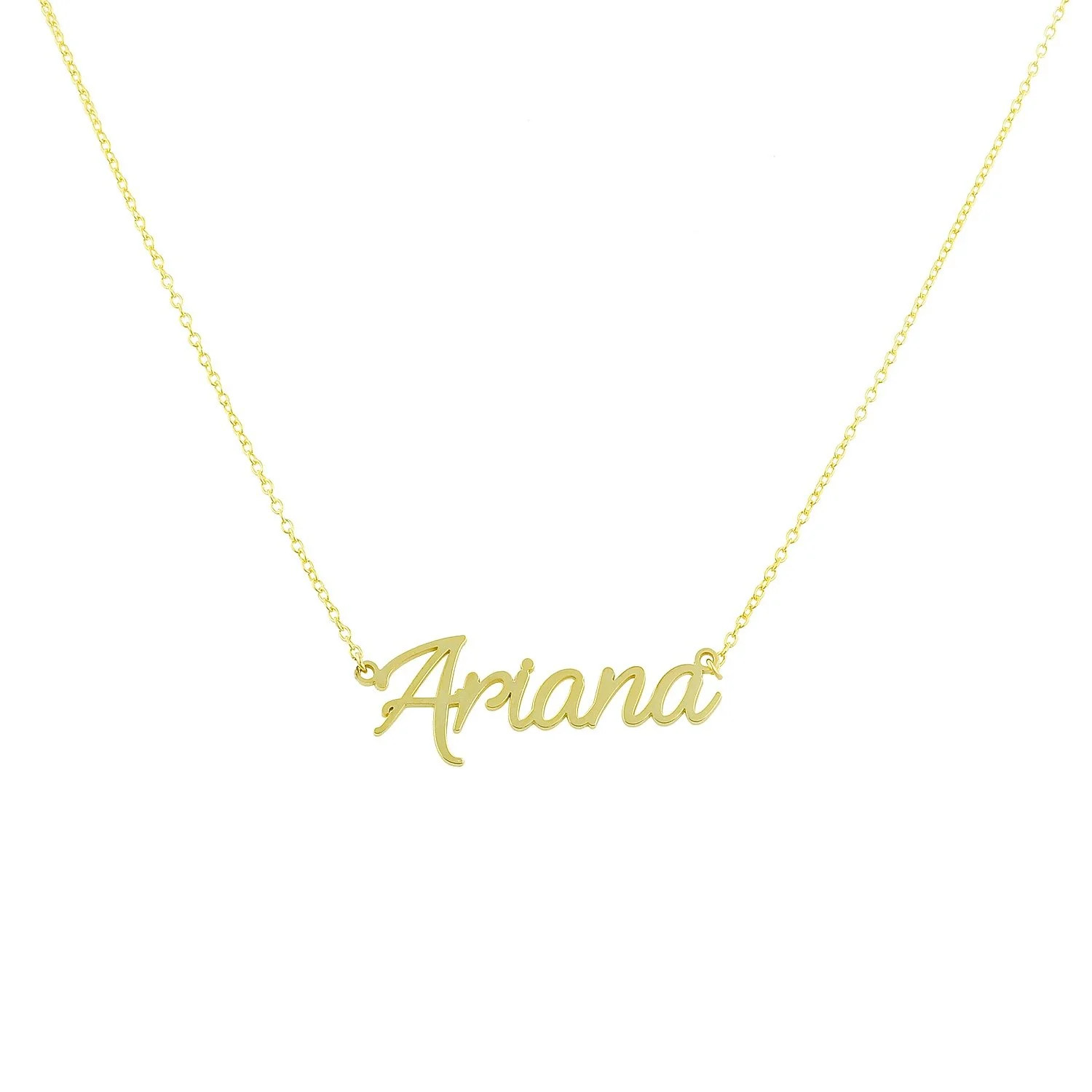Custom Cursive Nameplate Necklace | The Sis Kiss