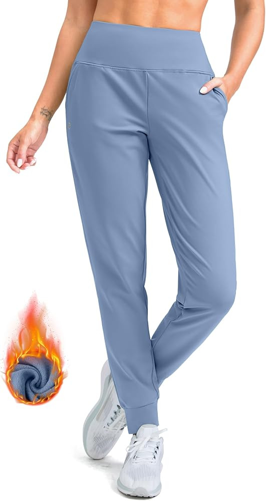 G Gradual Women's Fleece Lined Joggers High Waisted Water Resistant Thermal Hiking Pants Cold Wea... | Amazon (US)
