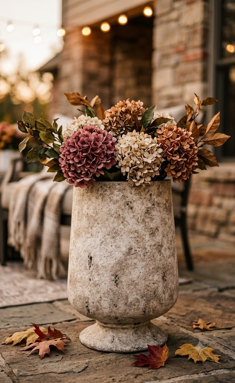 The textured stone finish on this urn planter gives the perfect cozy, organic look for styling fall florals.#falldecor #outdoorliving #planters #neutralhome

#LTKSeasonal #LTKHome