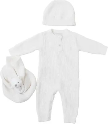 CozyChic® Ribbed Romper, Buddy Blanket & Beanie Set | Nordstrom Rack