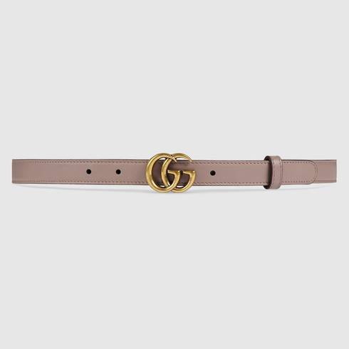 Leather belt with Double G buckle | Gucci (US)