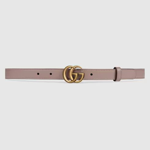 Leather belt with Double G buckle | Gucci (US)