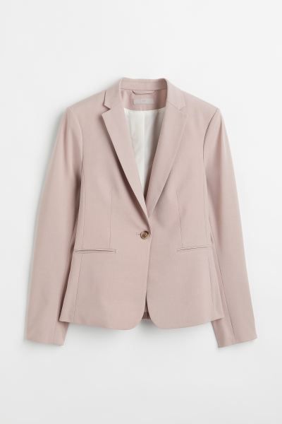 Conscious choice  Fitted blazer in woven fabric. Notched lapels, one button at front, and welt fr... | H&M (US + CA)
