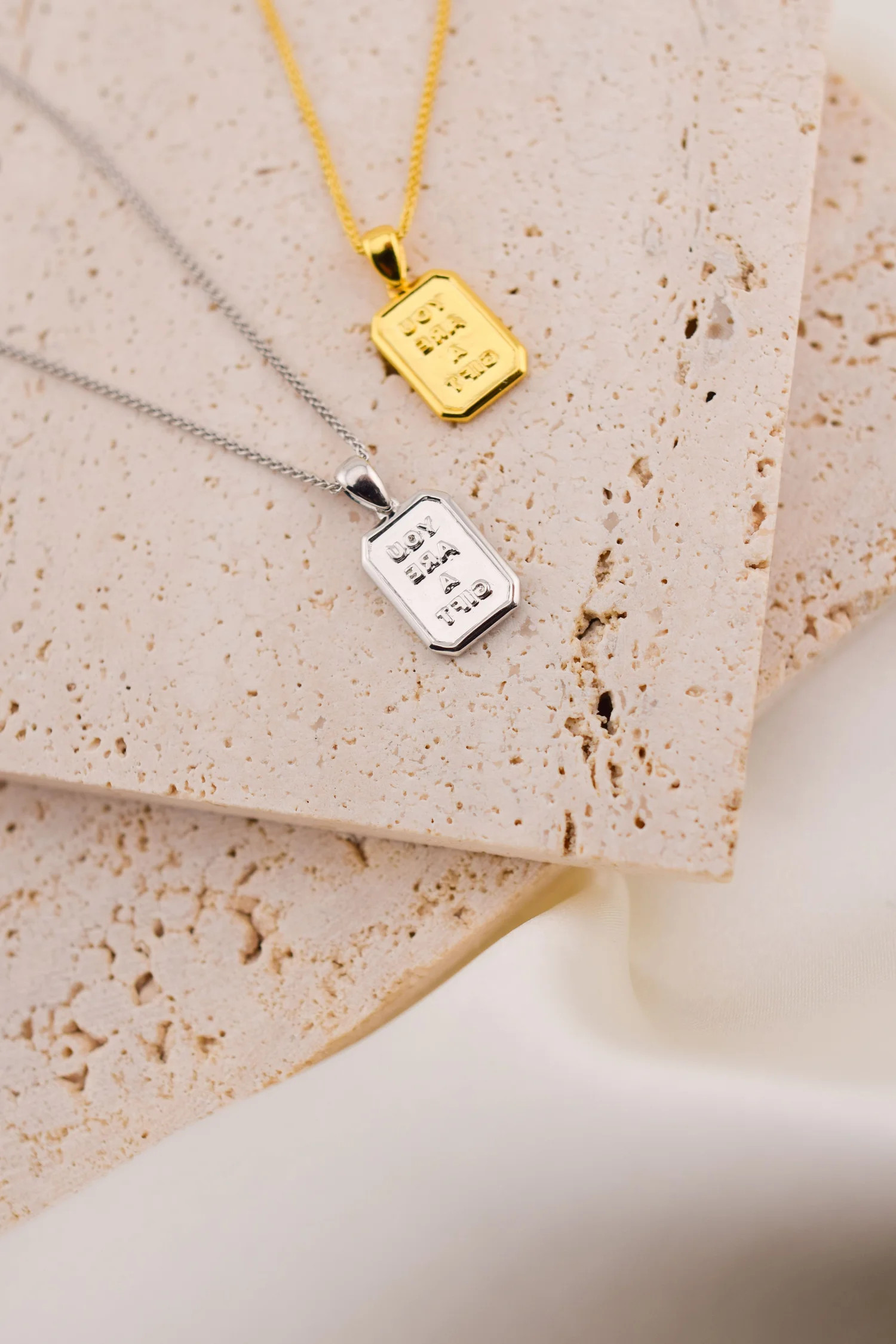"You Are A Gift" 14K Gold Necklace | encouraging jewelry makes for the perfect gift — avasue je... | Avasue Jewelry Co.