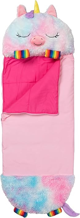 Happy Nappers: Pillow & Sleepy Sack: Large - Rainbow Unicorn - 66 x 30, 2-in-1: Plush Animal Open... | Amazon (US)