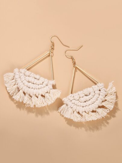 Tassel Geometric Earrings | SHEIN
