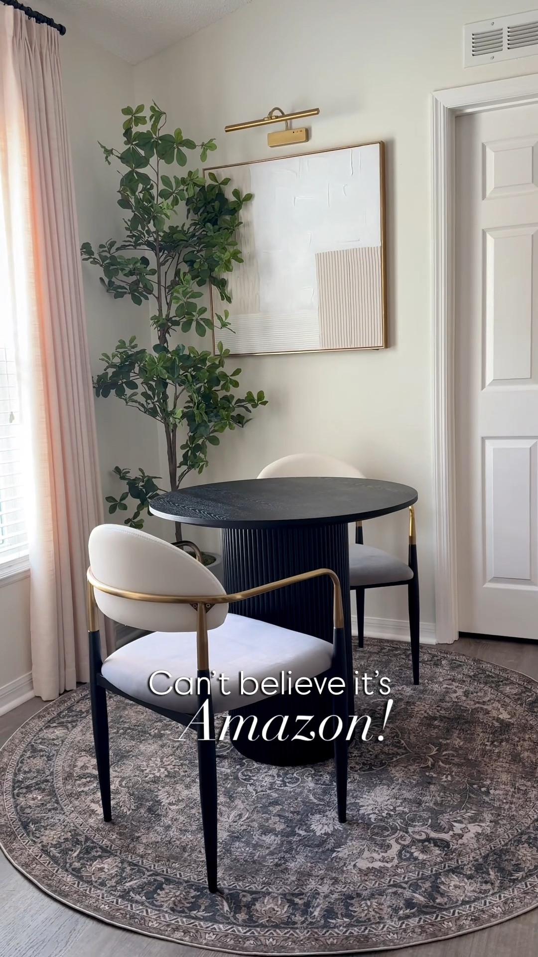 Gorgeous round rug under $75! So soft and I love the moody vibes! 😍 

Round rug, kitchen nook, Amazon rugs, Amazon home finds, designer inspired home finds, kitchen 

#LTKSeasonal #LTKSaleAlert #LTKHome