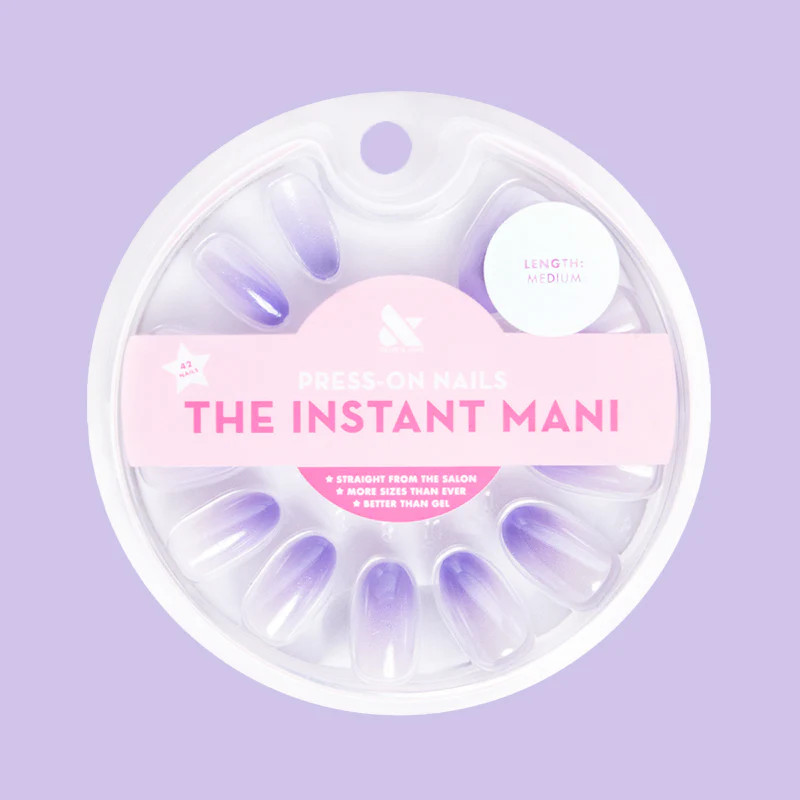 Purple Chrome Gradient - Press-On | Medium | Oval | Olive & June
