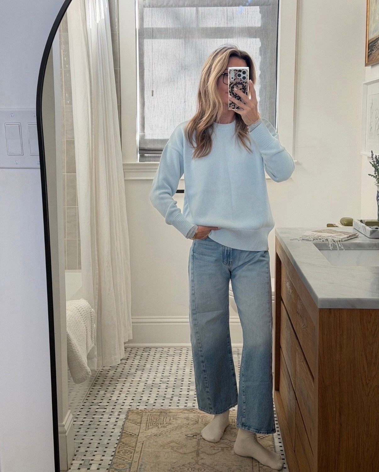 -Mother half-pipe TTS I’m 5’6”. Flattering on everyone. 
-Julia Amory sweater top-discount code Tammy15 sz XS 

#LTKOver40 #LTKootd