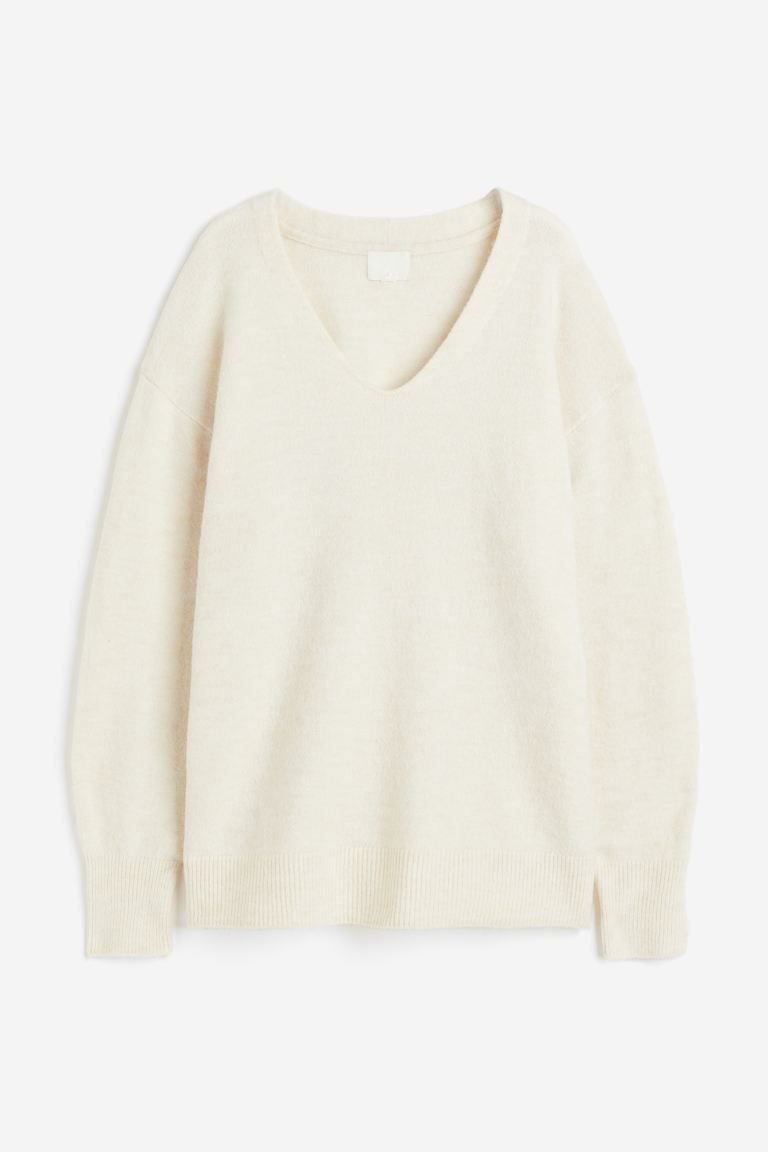 Oversized Sweater - Light beige - Ladies | H&M US | H&M (US + CA)