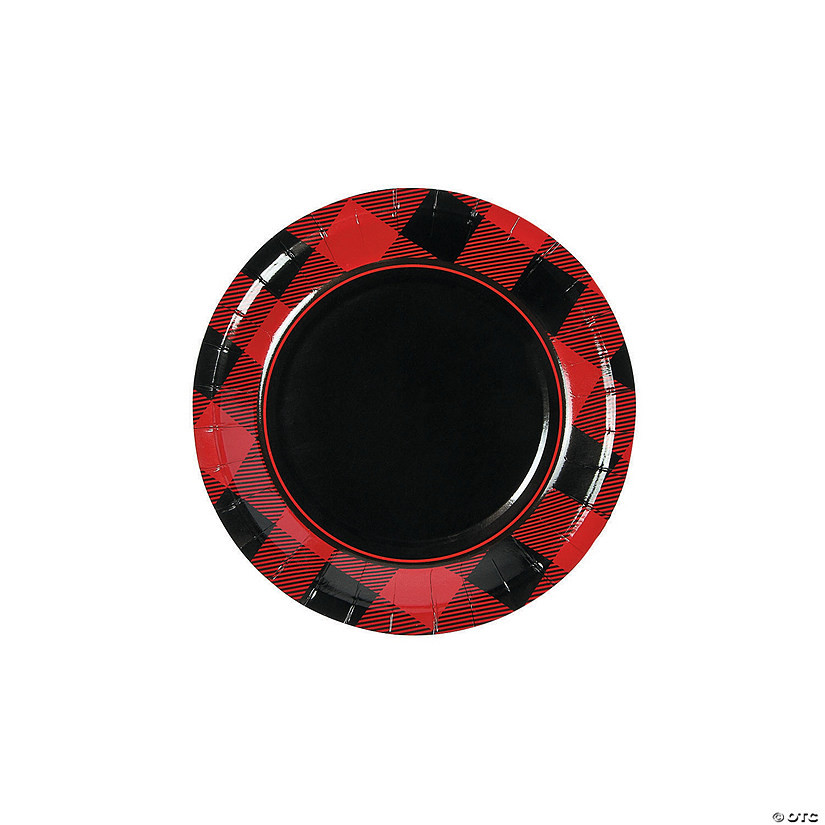 Buffalo Plaid Paper Dessert Plates - 8 Ct. | Oriental Trading Company