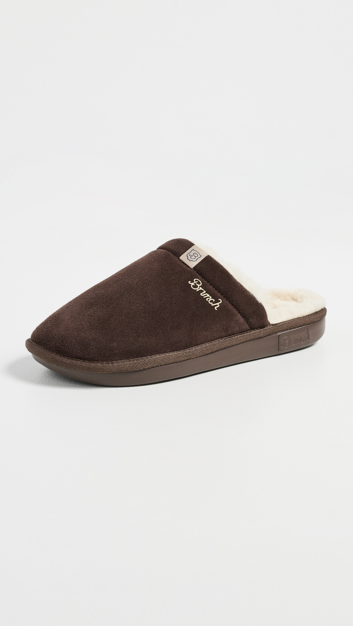 Brunch Essential Suede Shearling Slippers Brown 8-8.5 | Shopbop