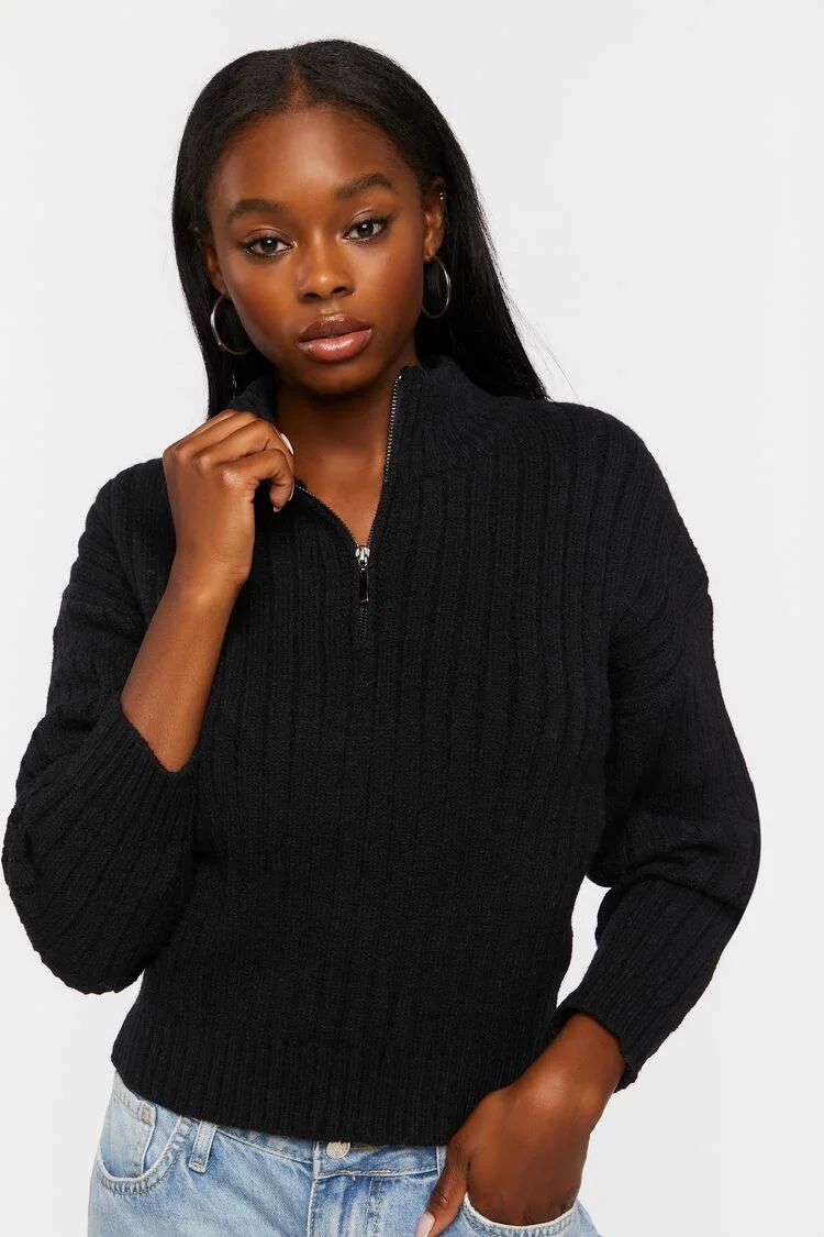 Ribbed Half-Zip Sweater | Forever 21 (US)