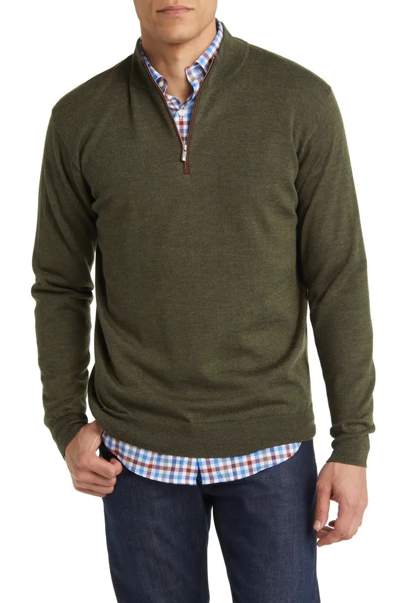 Autumn Crest Quarter Zip Wool & Lyocell Sweater | Nordstrom